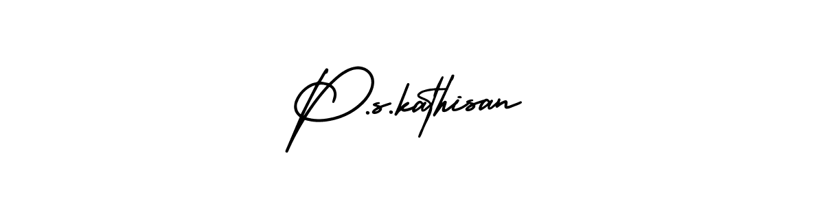 P.s.kathisan stylish signature style. Best Handwritten Sign (AmerikaSignatureDemo-Regular) for my name. Handwritten Signature Collection Ideas for my name P.s.kathisan. P.s.kathisan signature style 3 images and pictures png