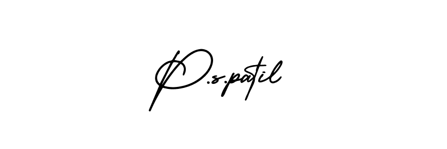 Also we have P.s.patil name is the best signature style. Create professional handwritten signature collection using AmerikaSignatureDemo-Regular autograph style. P.s.patil signature style 3 images and pictures png