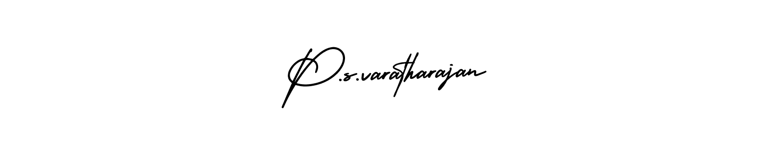 How to make P.s.varatharajan name signature. Use AmerikaSignatureDemo-Regular style for creating short signs online. This is the latest handwritten sign. P.s.varatharajan signature style 3 images and pictures png