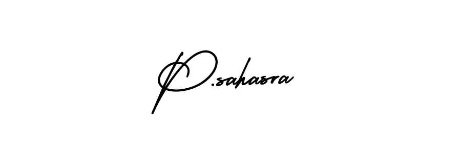 if you are searching for the best signature style for your name P.sahasra. so please give up your signature search. here we have designed multiple signature styles  using AmerikaSignatureDemo-Regular. P.sahasra signature style 3 images and pictures png