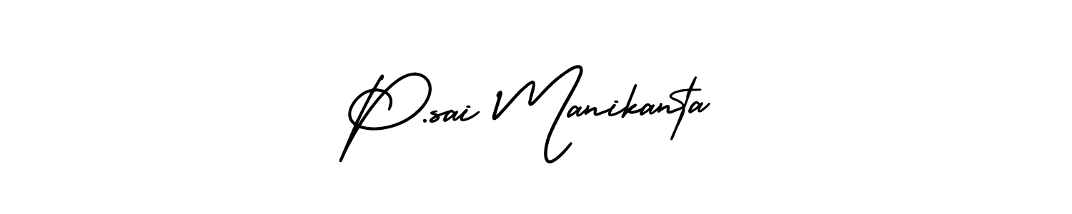 Create a beautiful signature design for name P.sai Manikanta. With this signature (AmerikaSignatureDemo-Regular) fonts, you can make a handwritten signature for free. P.sai Manikanta signature style 3 images and pictures png