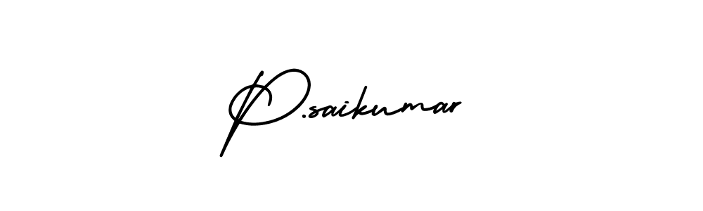 Make a beautiful signature design for name P.saikumar. With this signature (AmerikaSignatureDemo-Regular) style, you can create a handwritten signature for free. P.saikumar signature style 3 images and pictures png