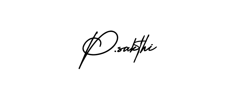 The best way (AmerikaSignatureDemo-Regular) to make a short signature is to pick only two or three words in your name. The name P.sakthi include a total of six letters. For converting this name. P.sakthi signature style 3 images and pictures png
