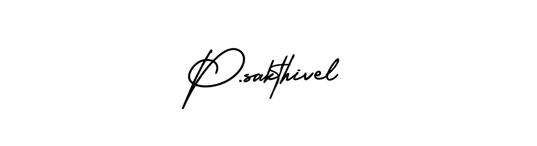Similarly AmerikaSignatureDemo-Regular is the best handwritten signature design. Signature creator online .You can use it as an online autograph creator for name P.sakthivel. P.sakthivel signature style 3 images and pictures png