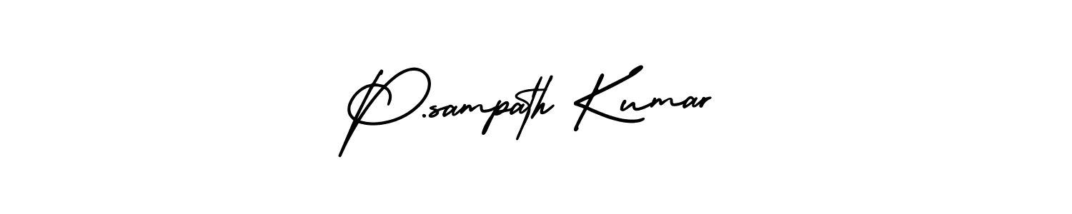 Design your own signature with our free online signature maker. With this signature software, you can create a handwritten (AmerikaSignatureDemo-Regular) signature for name P.sampath Kumar. P.sampath Kumar signature style 3 images and pictures png