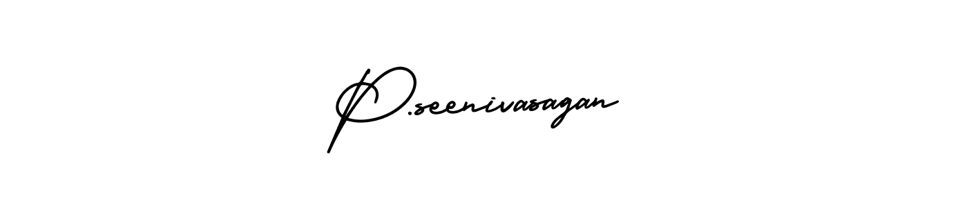 if you are searching for the best signature style for your name P.seenivasagan. so please give up your signature search. here we have designed multiple signature styles  using AmerikaSignatureDemo-Regular. P.seenivasagan signature style 3 images and pictures png