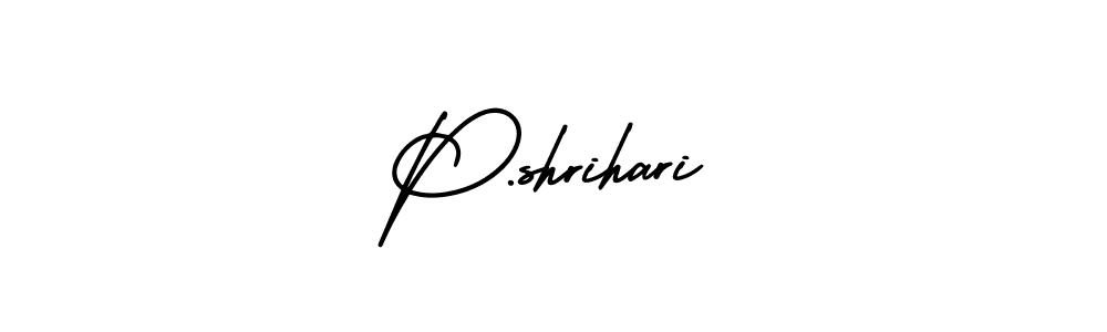 Design your own signature with our free online signature maker. With this signature software, you can create a handwritten (AmerikaSignatureDemo-Regular) signature for name P.shrihari. P.shrihari signature style 3 images and pictures png