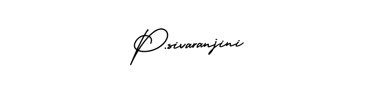 Also we have P.sivaranjini name is the best signature style. Create professional handwritten signature collection using AmerikaSignatureDemo-Regular autograph style. P.sivaranjini signature style 3 images and pictures png