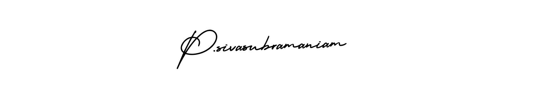 Also we have P.sivasubramaniam name is the best signature style. Create professional handwritten signature collection using AmerikaSignatureDemo-Regular autograph style. P.sivasubramaniam signature style 3 images and pictures png