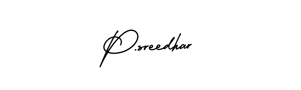 Make a beautiful signature design for name P.sreedhar. With this signature (AmerikaSignatureDemo-Regular) style, you can create a handwritten signature for free. P.sreedhar signature style 3 images and pictures png
