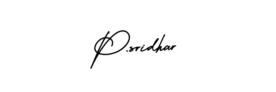 P.sridhar stylish signature style. Best Handwritten Sign (AmerikaSignatureDemo-Regular) for my name. Handwritten Signature Collection Ideas for my name P.sridhar. P.sridhar signature style 3 images and pictures png
