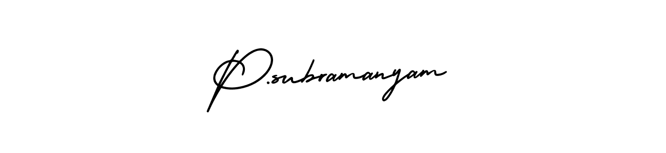 Also we have P.subramanyam name is the best signature style. Create professional handwritten signature collection using AmerikaSignatureDemo-Regular autograph style. P.subramanyam signature style 3 images and pictures png
