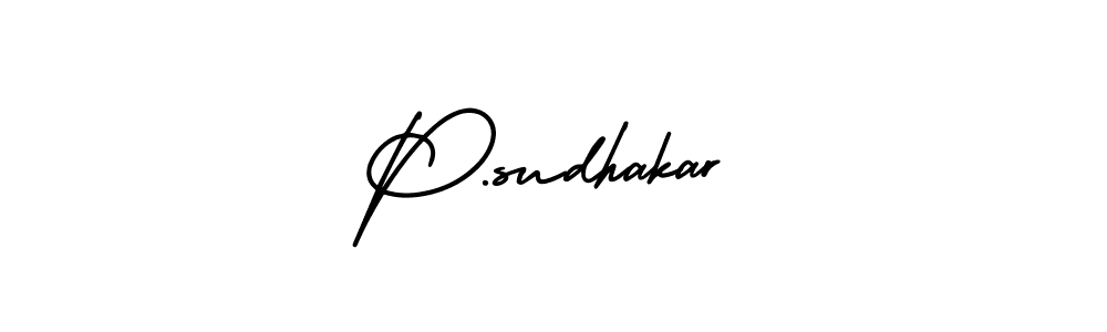 This is the best signature style for the P.sudhakar name. Also you like these signature font (AmerikaSignatureDemo-Regular). Mix name signature. P.sudhakar signature style 3 images and pictures png