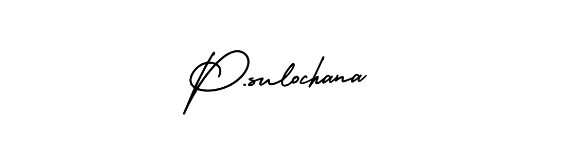 Best and Professional Signature Style for P.sulochana. AmerikaSignatureDemo-Regular Best Signature Style Collection. P.sulochana signature style 3 images and pictures png