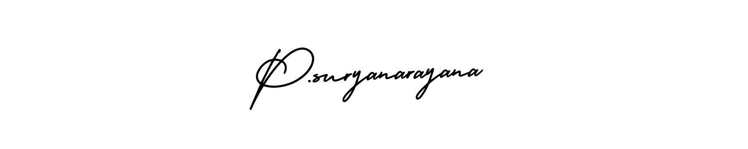 You should practise on your own different ways (AmerikaSignatureDemo-Regular) to write your name (P.suryanarayana) in signature. don't let someone else do it for you. P.suryanarayana signature style 3 images and pictures png
