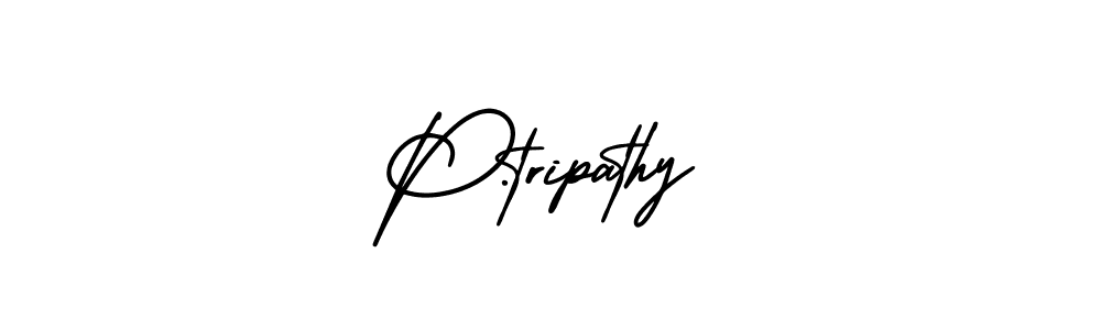 Design your own signature with our free online signature maker. With this signature software, you can create a handwritten (AmerikaSignatureDemo-Regular) signature for name P.tripathy. P.tripathy signature style 3 images and pictures png