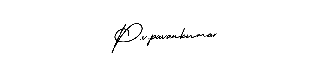 P.v.pavankumar stylish signature style. Best Handwritten Sign (AmerikaSignatureDemo-Regular) for my name. Handwritten Signature Collection Ideas for my name P.v.pavankumar. P.v.pavankumar signature style 3 images and pictures png