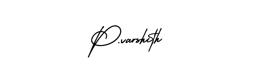 Make a beautiful signature design for name P.varshith. With this signature (AmerikaSignatureDemo-Regular) style, you can create a handwritten signature for free. P.varshith signature style 3 images and pictures png