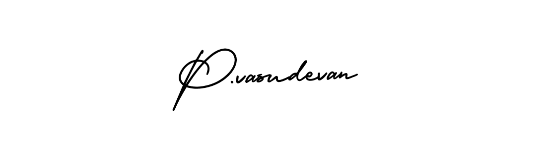 The best way (AmerikaSignatureDemo-Regular) to make a short signature is to pick only two or three words in your name. The name P.vasudevan include a total of six letters. For converting this name. P.vasudevan signature style 3 images and pictures png