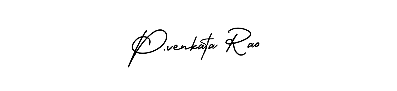 Create a beautiful signature design for name P.venkata Rao. With this signature (AmerikaSignatureDemo-Regular) fonts, you can make a handwritten signature for free. P.venkata Rao signature style 3 images and pictures png