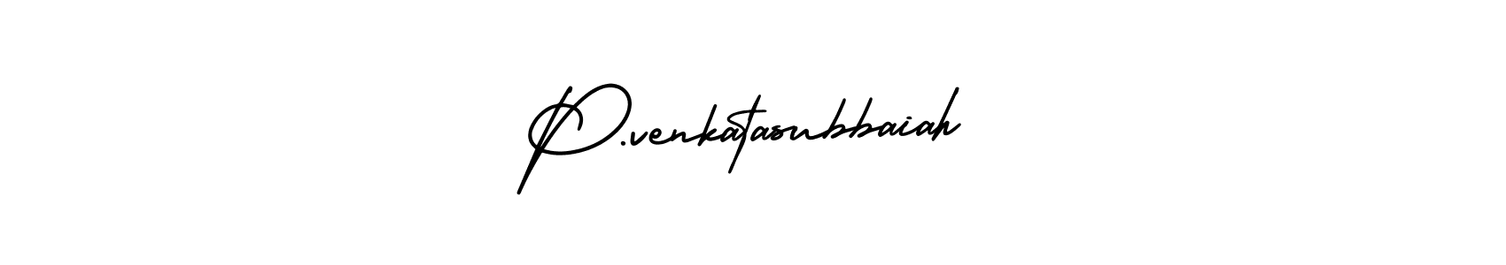 Similarly AmerikaSignatureDemo-Regular is the best handwritten signature design. Signature creator online .You can use it as an online autograph creator for name P.venkatasubbaiah. P.venkatasubbaiah signature style 3 images and pictures png