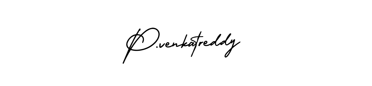 Design your own signature with our free online signature maker. With this signature software, you can create a handwritten (AmerikaSignatureDemo-Regular) signature for name P.venkatreddy. P.venkatreddy signature style 3 images and pictures png