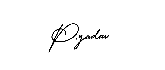How to make P.yadav signature? AmerikaSignatureDemo-Regular is a professional autograph style. Create handwritten signature for P.yadav name. P.yadav signature style 3 images and pictures png