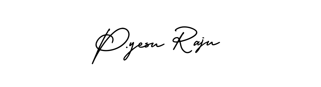 How to make P.yesu Raju name signature. Use AmerikaSignatureDemo-Regular style for creating short signs online. This is the latest handwritten sign. P.yesu Raju signature style 3 images and pictures png