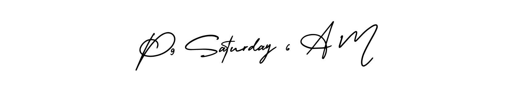 Also You can easily find your signature by using the search form. We will create P9 Saturday 6 A M name handwritten signature images for you free of cost using AmerikaSignatureDemo-Regular sign style. P9 Saturday 6 A M signature style 3 images and pictures png