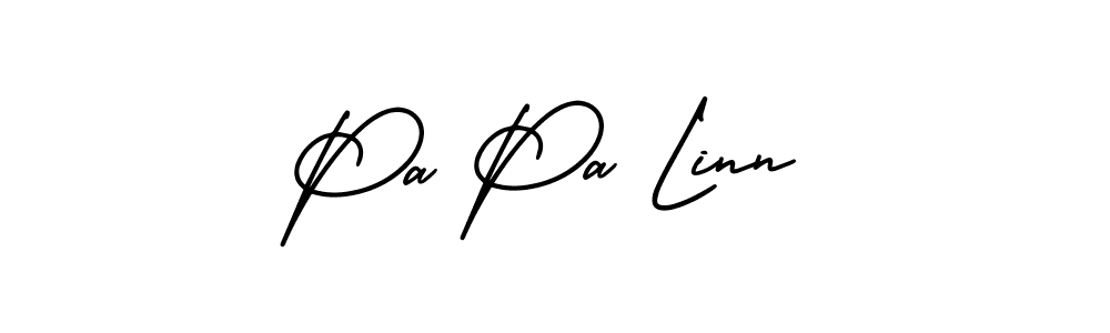 if you are searching for the best signature style for your name Pa Pa Linn. so please give up your signature search. here we have designed multiple signature styles  using AmerikaSignatureDemo-Regular. Pa Pa Linn signature style 3 images and pictures png