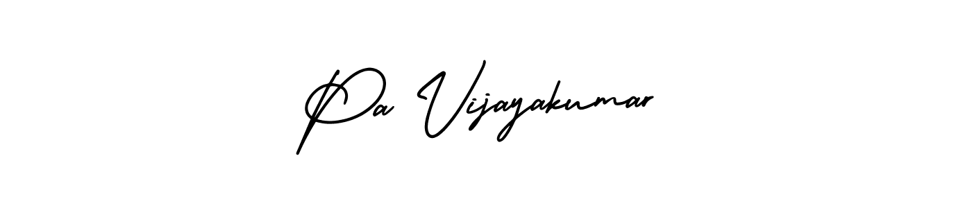 The best way (AmerikaSignatureDemo-Regular) to make a short signature is to pick only two or three words in your name. The name Pa Vijayakumar include a total of six letters. For converting this name. Pa Vijayakumar signature style 3 images and pictures png