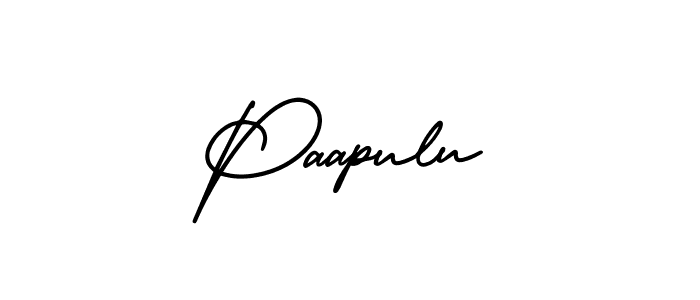 Use a signature maker to create a handwritten signature online. With this signature software, you can design (AmerikaSignatureDemo-Regular) your own signature for name Paapulu. Paapulu signature style 3 images and pictures png