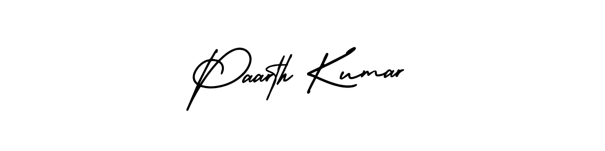 It looks lik you need a new signature style for name Paarth Kumar. Design unique handwritten (AmerikaSignatureDemo-Regular) signature with our free signature maker in just a few clicks. Paarth Kumar signature style 3 images and pictures png