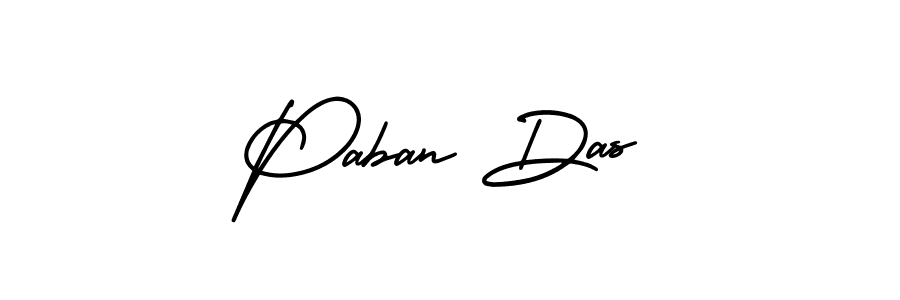 How to make Paban Das signature? AmerikaSignatureDemo-Regular is a professional autograph style. Create handwritten signature for Paban Das name. Paban Das signature style 3 images and pictures png