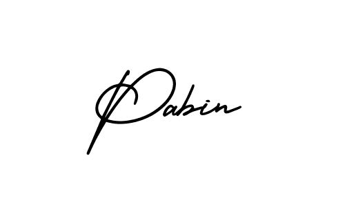Design your own signature with our free online signature maker. With this signature software, you can create a handwritten (AmerikaSignatureDemo-Regular) signature for name Pabin. Pabin signature style 3 images and pictures png