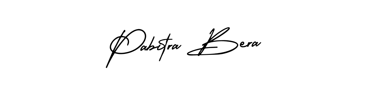 The best way (AmerikaSignatureDemo-Regular) to make a short signature is to pick only two or three words in your name. The name Pabitra Bera include a total of six letters. For converting this name. Pabitra Bera signature style 3 images and pictures png