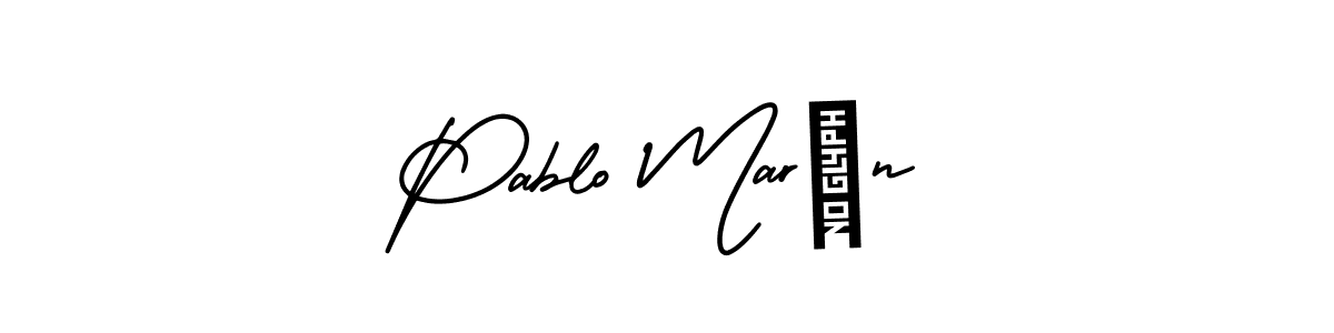 AmerikaSignatureDemo-Regular is a professional signature style that is perfect for those who want to add a touch of class to their signature. It is also a great choice for those who want to make their signature more unique. Get Pablo Marín name to fancy signature for free. Pablo Marín signature style 3 images and pictures png