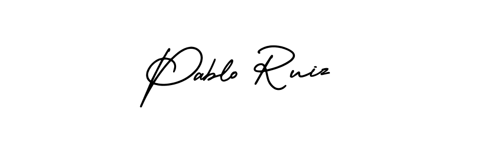 Pablo Ruiz stylish signature style. Best Handwritten Sign (AmerikaSignatureDemo-Regular) for my name. Handwritten Signature Collection Ideas for my name Pablo Ruiz. Pablo Ruiz signature style 3 images and pictures png