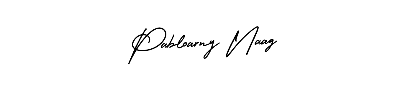 AmerikaSignatureDemo-Regular is a professional signature style that is perfect for those who want to add a touch of class to their signature. It is also a great choice for those who want to make their signature more unique. Get Pabloarny Naag name to fancy signature for free. Pabloarny Naag signature style 3 images and pictures png