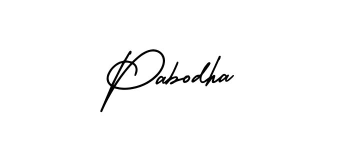 Create a beautiful signature design for name Pabodha. With this signature (AmerikaSignatureDemo-Regular) fonts, you can make a handwritten signature for free. Pabodha signature style 3 images and pictures png