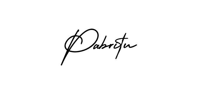if you are searching for the best signature style for your name Pabritu. so please give up your signature search. here we have designed multiple signature styles  using AmerikaSignatureDemo-Regular. Pabritu signature style 3 images and pictures png