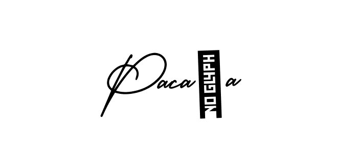 AmerikaSignatureDemo-Regular is a professional signature style that is perfect for those who want to add a touch of class to their signature. It is also a great choice for those who want to make their signature more unique. Get PacaÑa name to fancy signature for free. PacaÑa signature style 3 images and pictures png