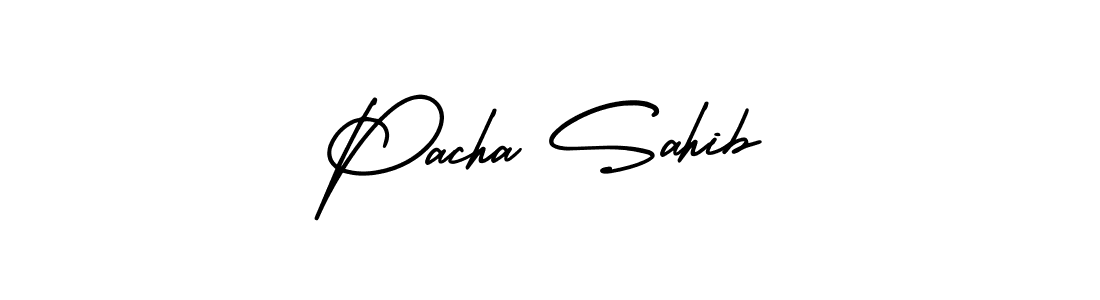 Use a signature maker to create a handwritten signature online. With this signature software, you can design (AmerikaSignatureDemo-Regular) your own signature for name Pacha Sahib. Pacha Sahib signature style 3 images and pictures png