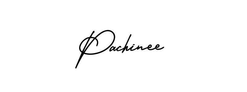 The best way (AmerikaSignatureDemo-Regular) to make a short signature is to pick only two or three words in your name. The name Pachinee include a total of six letters. For converting this name. Pachinee signature style 3 images and pictures png