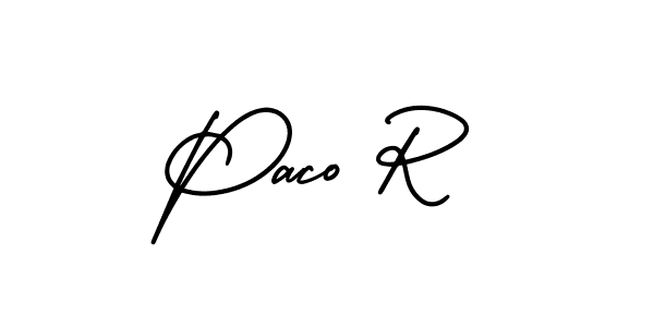 Make a beautiful signature design for name Paco R. Use this online signature maker to create a handwritten signature for free. Paco R signature style 3 images and pictures png