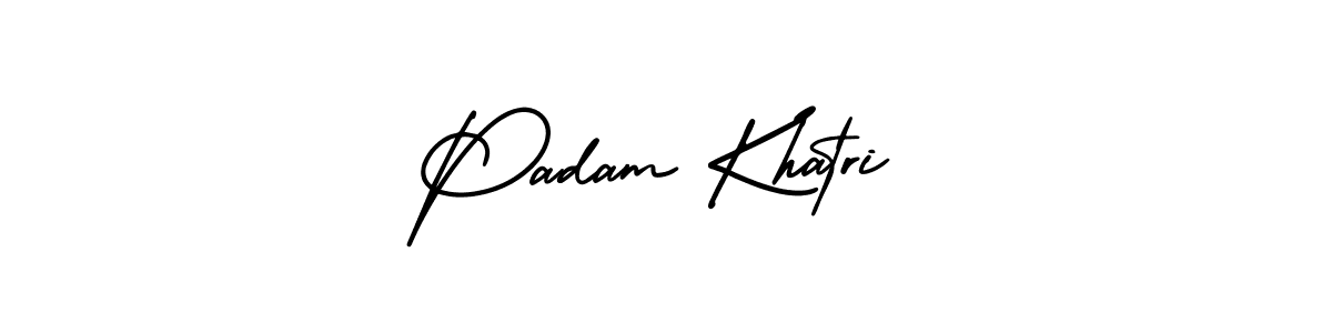 How to Draw Padam Khatri signature style? AmerikaSignatureDemo-Regular is a latest design signature styles for name Padam Khatri. Padam Khatri signature style 3 images and pictures png