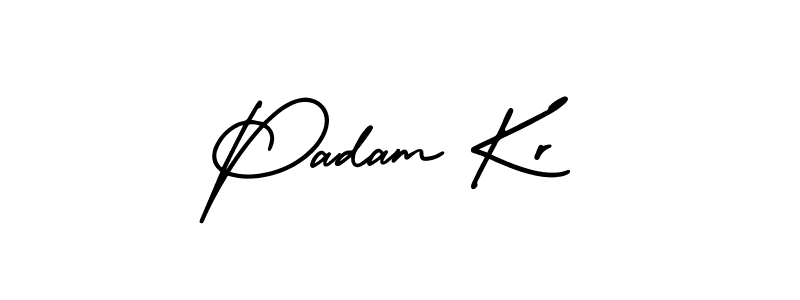 Also You can easily find your signature by using the search form. We will create Padam Kr name handwritten signature images for you free of cost using AmerikaSignatureDemo-Regular sign style. Padam Kr signature style 3 images and pictures png