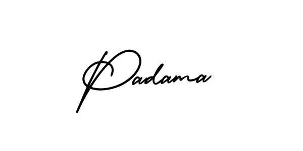 Padama stylish signature style. Best Handwritten Sign (AmerikaSignatureDemo-Regular) for my name. Handwritten Signature Collection Ideas for my name Padama. Padama signature style 3 images and pictures png