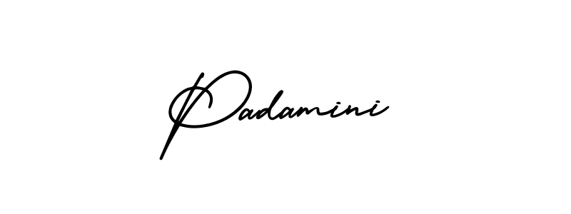 AmerikaSignatureDemo-Regular is a professional signature style that is perfect for those who want to add a touch of class to their signature. It is also a great choice for those who want to make their signature more unique. Get Padamini name to fancy signature for free. Padamini signature style 3 images and pictures png