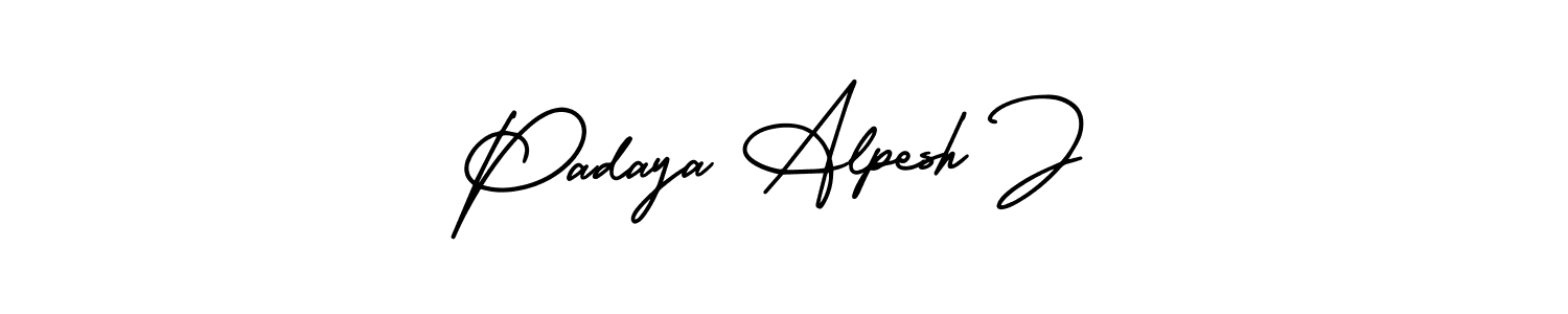 Design your own signature with our free online signature maker. With this signature software, you can create a handwritten (AmerikaSignatureDemo-Regular) signature for name Padaya Alpesh J. Padaya Alpesh J signature style 3 images and pictures png